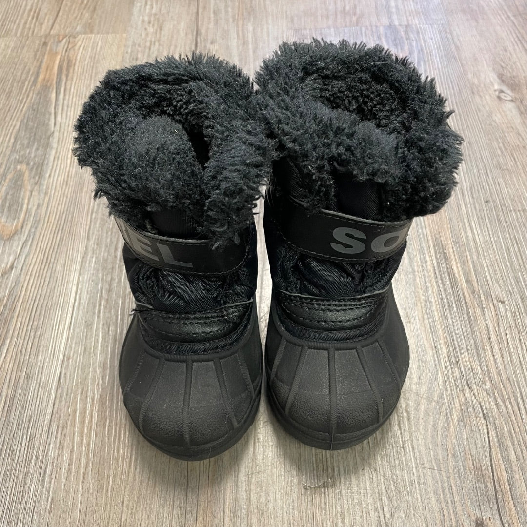 Black Sorel Winter Boots, 5T