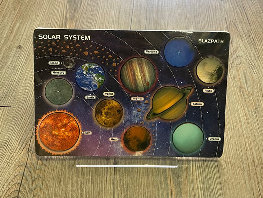 Multi Colour  Wooden Solar System, Boardbook