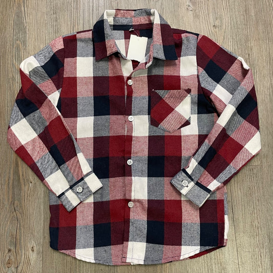 Multi Colour  Flannel Shirt Long Sleeve, 7-8Y
