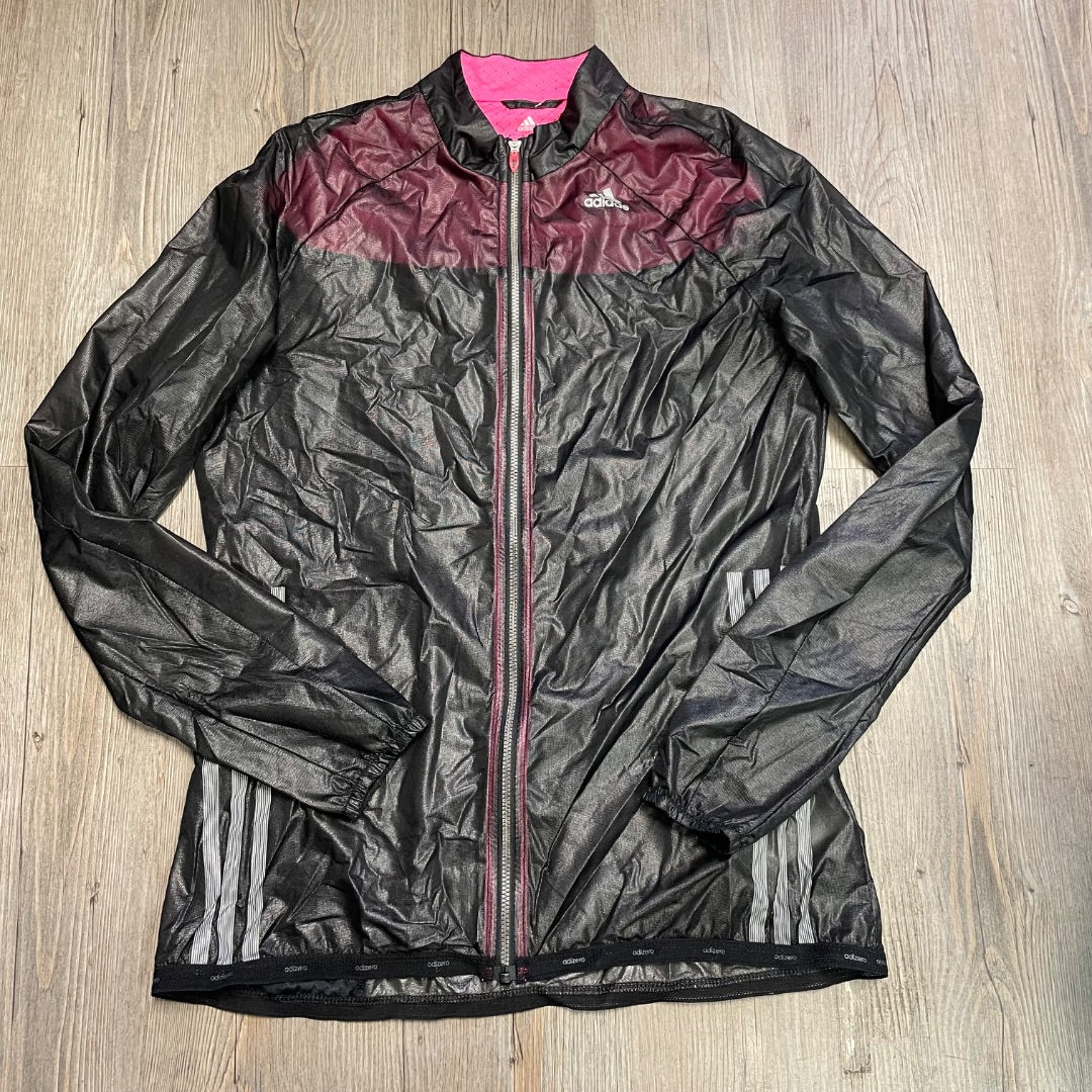 Black Pink Adidas Adizero Zip jacket, 12-14Y