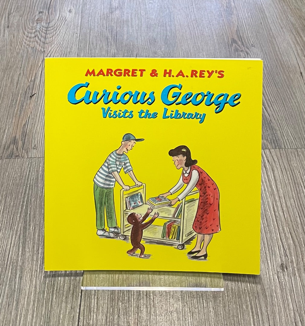 Yellow Curious George Visits the Library, Paperback