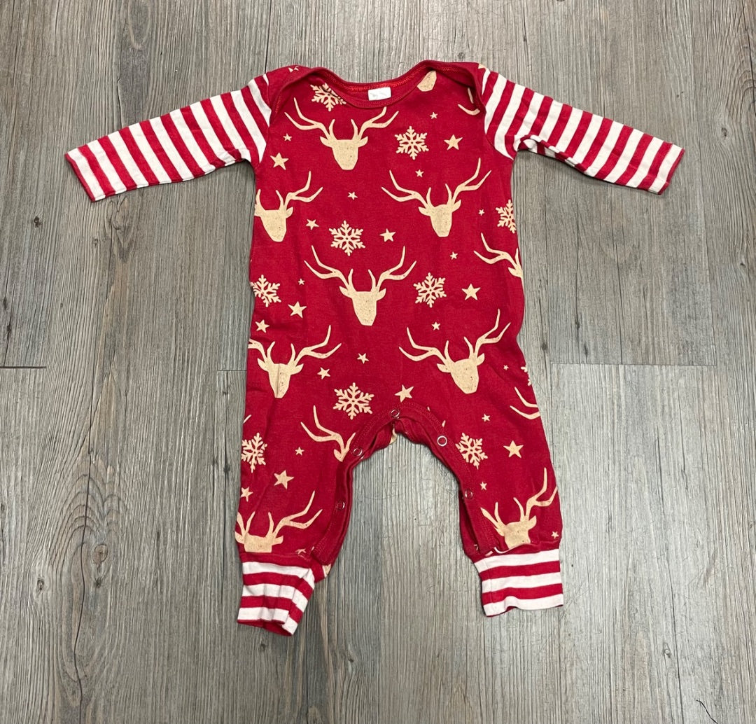 Red Tesa Babe Pj Onesie, 6-12M