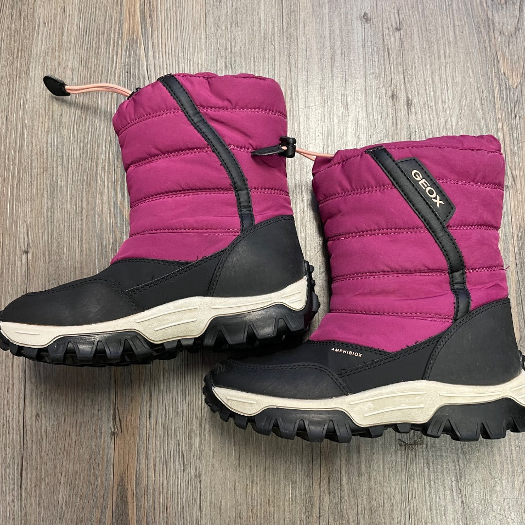 Fuchsia Geox Amphibiox Winter Boots, 12Y