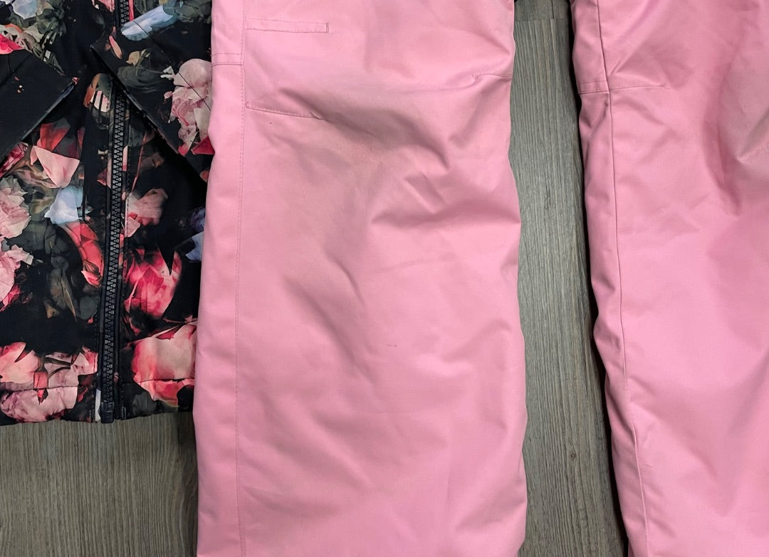 Floral/Pink Roxy 2 pcs Snow Suit Set, Jacket-12Y Pants-14Y