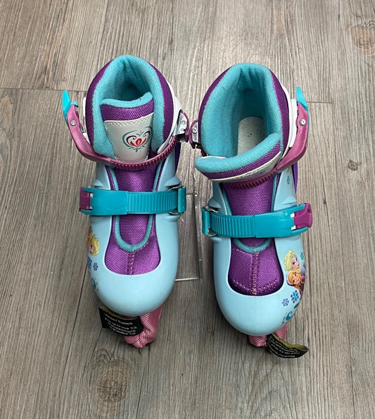 Purple Blue Frozen Hockey Skates, 8T-11Y