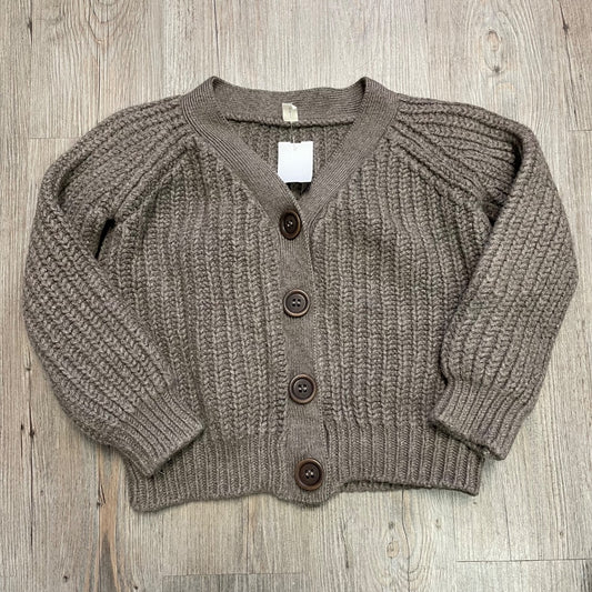 Brown Nui Cable Knit Cardigan, 8Y
