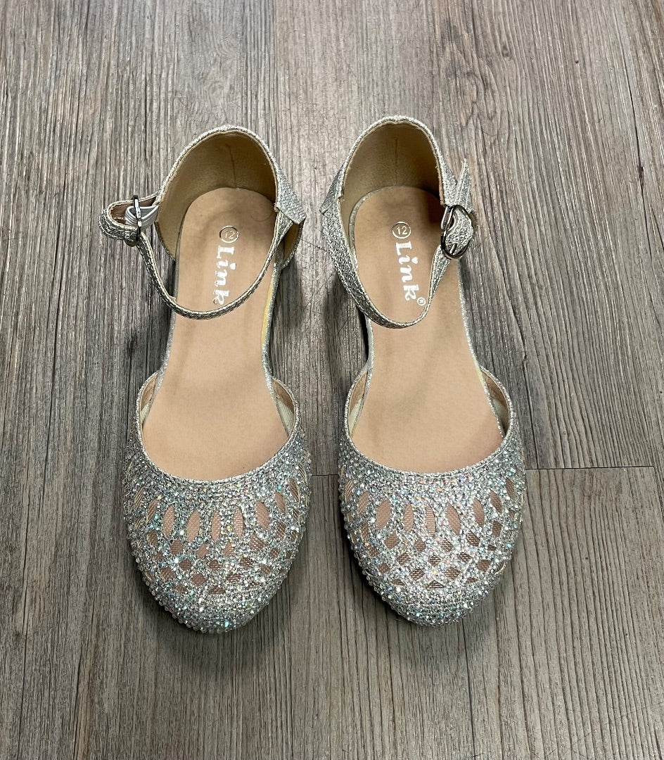 Silver Link Flat Shoes, 12Y