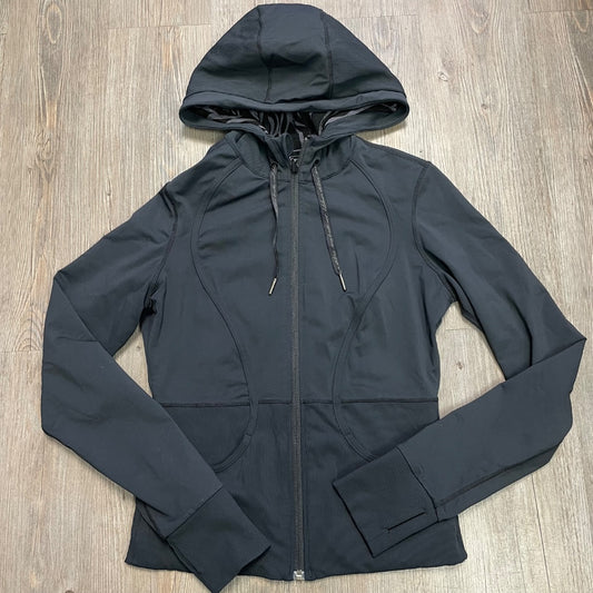 Black Lululemon Active Zip Hooded Jacket, Adult