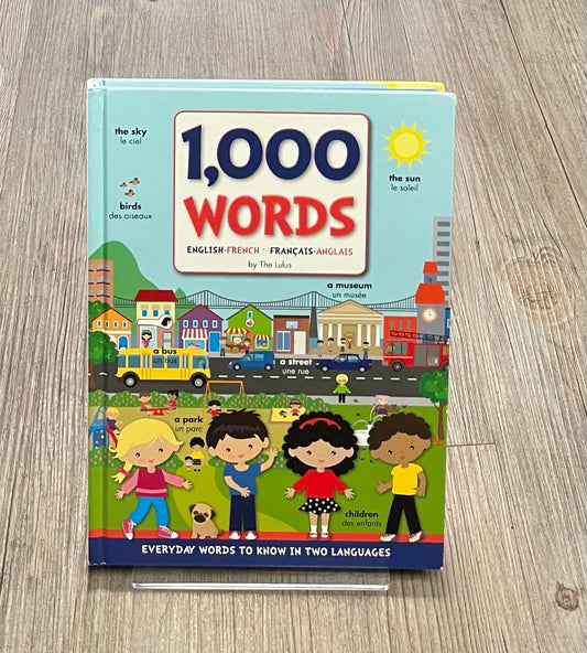 Multi Colour English French 1,000 Words, Hardcover