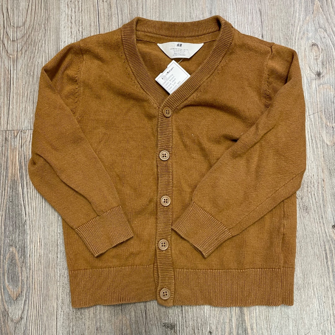 Brown H&M Knit Cardigan, 2-4Y