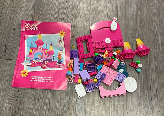 Multi Colour Meg Construx Barbie Rainbow Princess Castle, 3Y+Not Counted