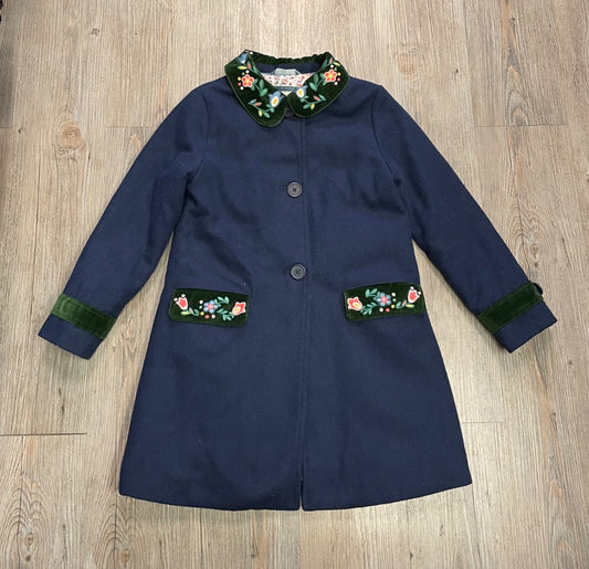 Navy Mini Boden Dress Coat, 6-7Y