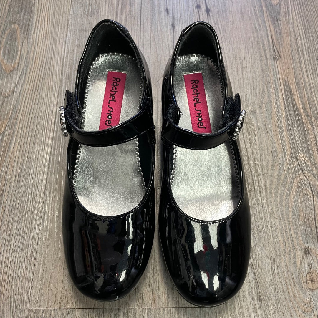Black Rachel Shoes Patent Leather Mary Jane Shoes, 3Y