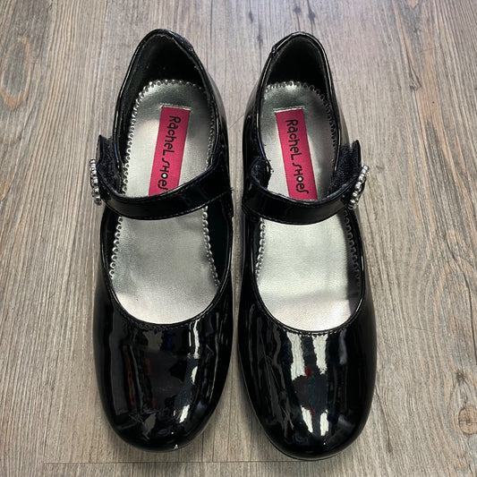 Black Rachel Shoes Patent Leather Mary Jane Shoes, 3Y