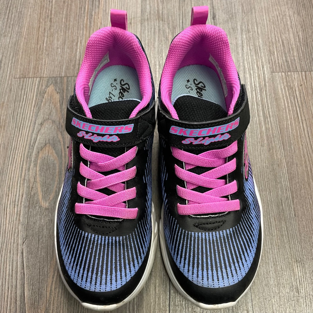 Pink Purple Skechers Slip On Shoes Lights  Up, 3Y