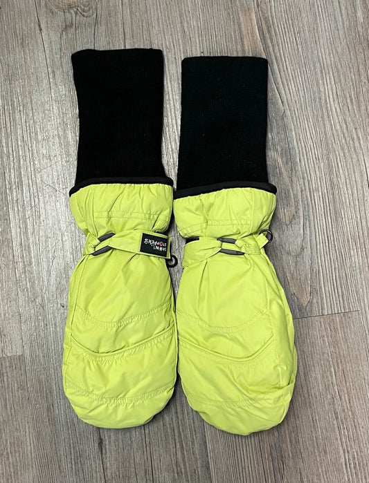 Lime Snow Stoppers Winter Mitts, 7-12Y