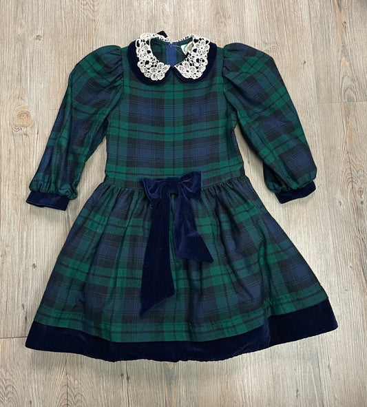 Black WatchPlaid Manhattan LS Dress, 5Y