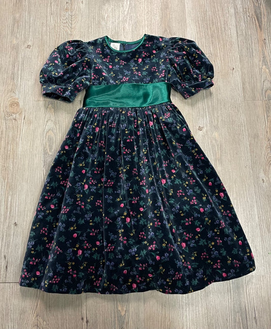 Floral Elvira Vali SSL Velvet Dress, 5Y