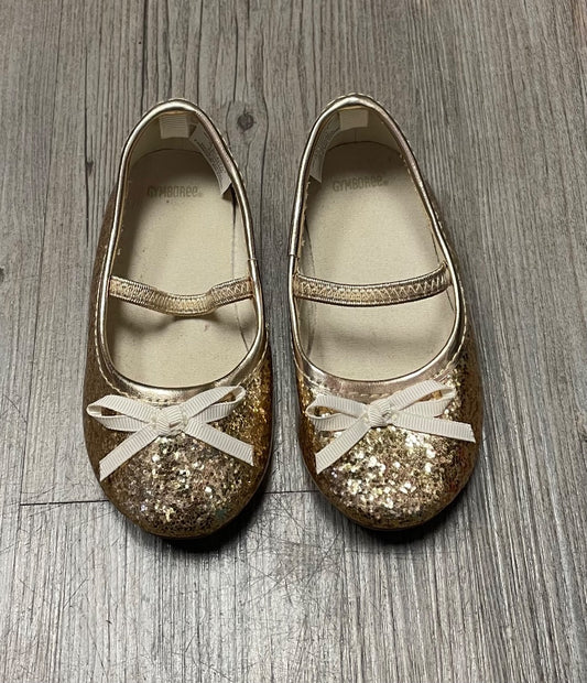 Gold Gymboree Flat Glitter Shoes, 7T