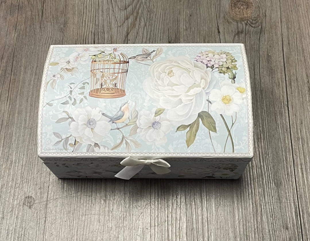 Floral Blue  Jewelry Box