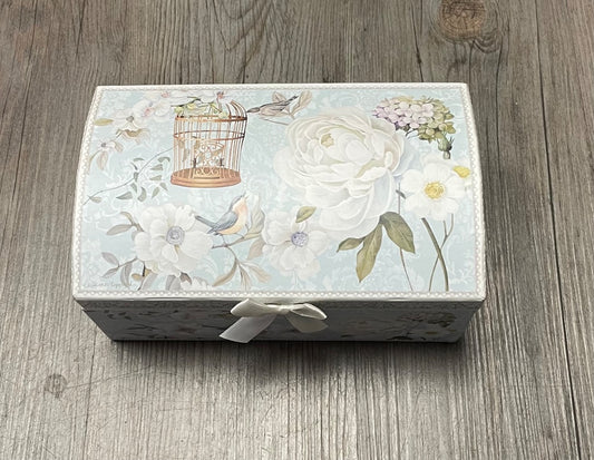 Floral Blue  Jewelry Box
