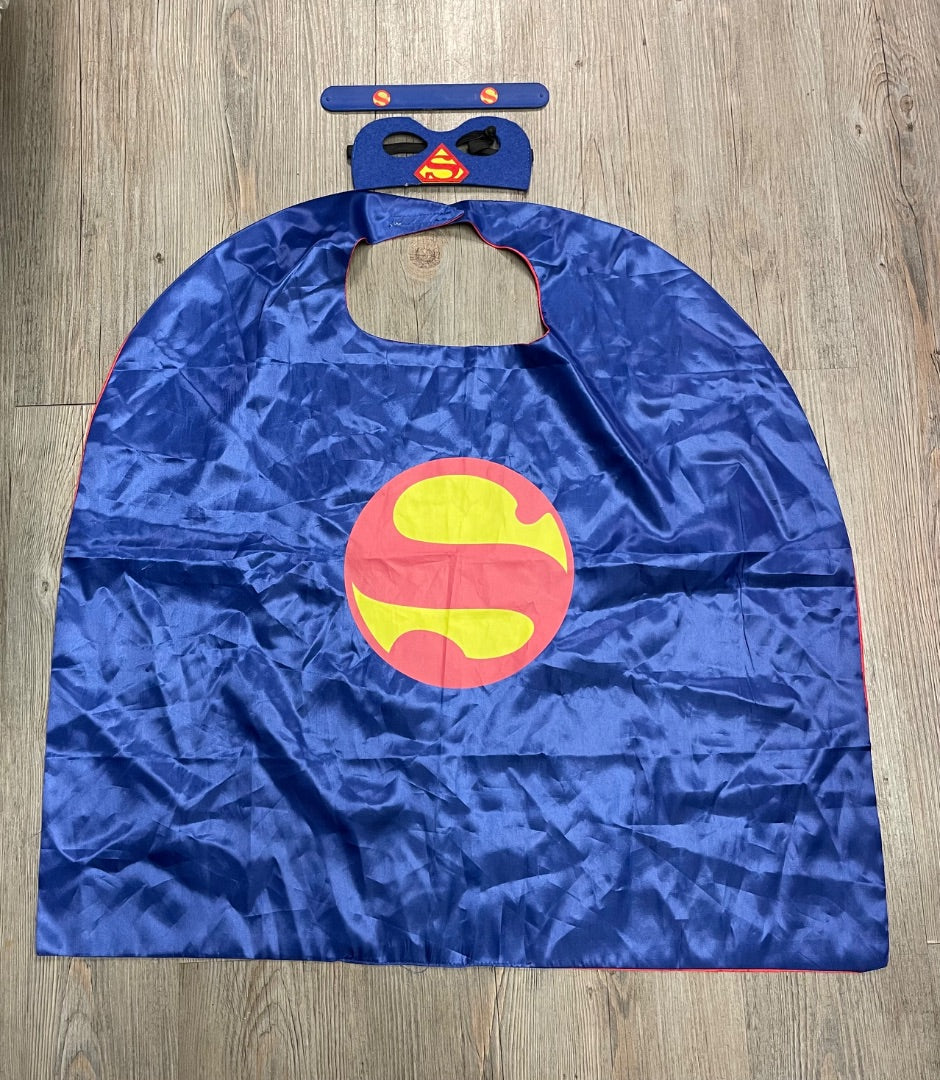 Red/Blue  Superman Cape/Mask/Wristband