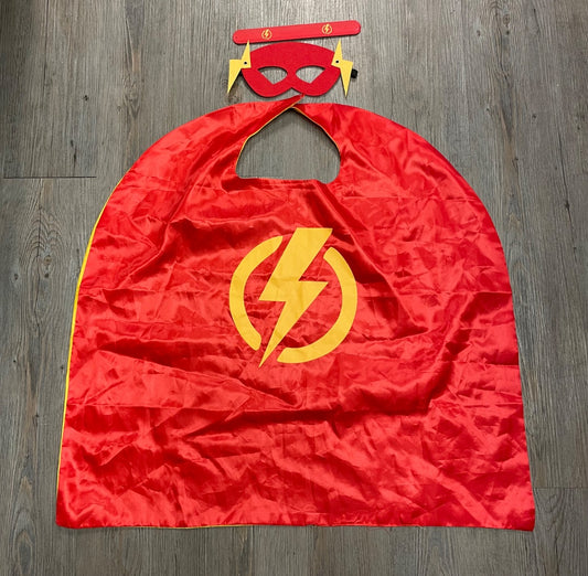 Red/Yellow  Flash Cape/Mask/Wristband