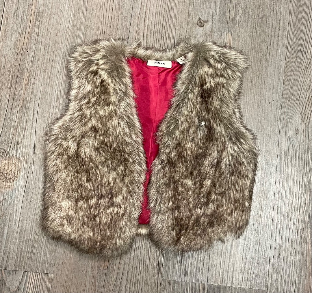 Brown Mexx Faux Fur Vest, 9-12M