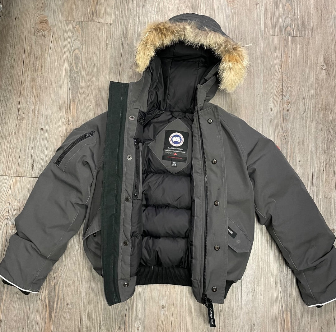 Grey with Fur Canada Goose Youth Rundle, 10-12Y