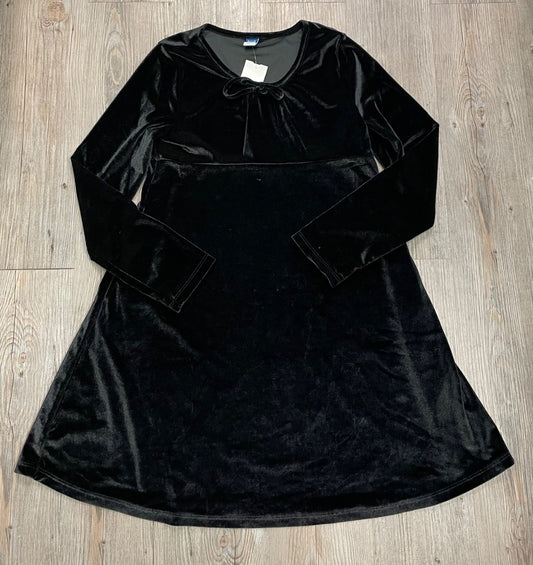 Black Old Navy LS Velour Dresses, 14-16Y