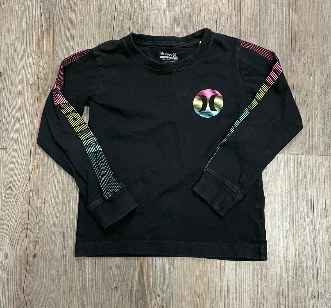 Black Hurley LS Top, 4-5Y
