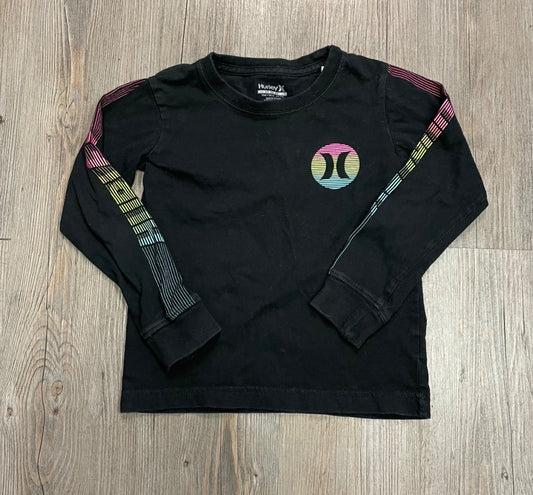 Black Hurley LS Top, 4-5Y