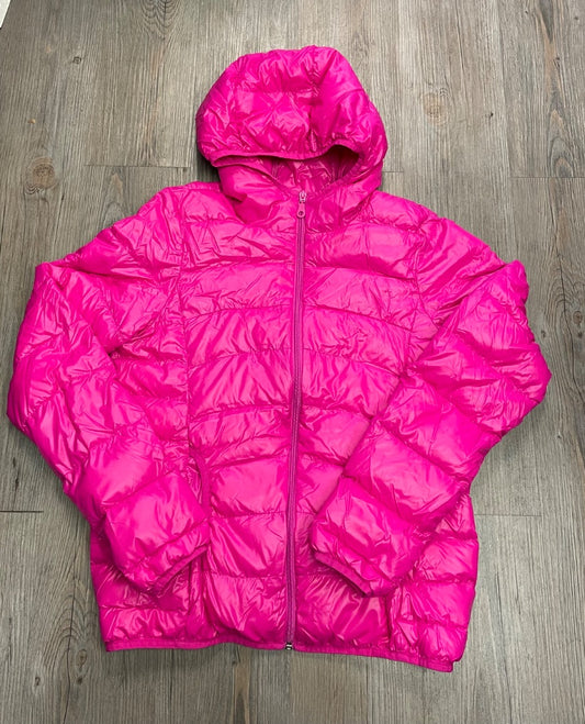 Shiny Pink Basic Active Puffer Jacket, 14Y+