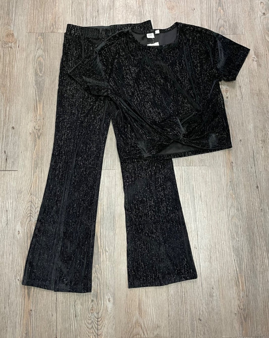 Black Silver Glitter Gap 2Pc Clothing Set, 10Y