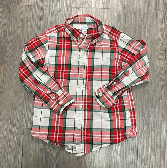 Plaid carters LS Shirt, 6Y