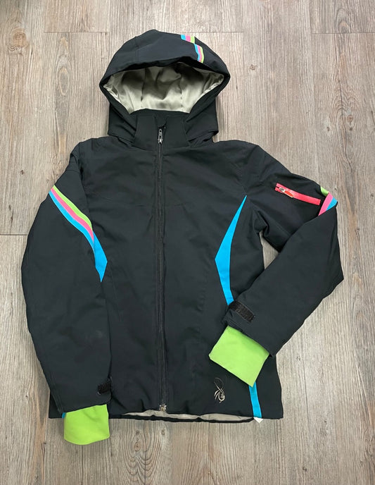 Black Spyder Ski Winter Jacket, 12Y+