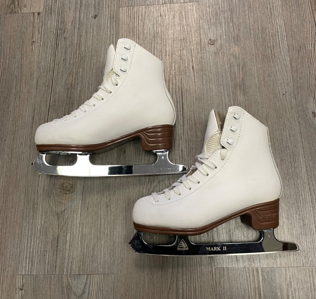 White Jackson Mystique Figure Skates, 1.5Y