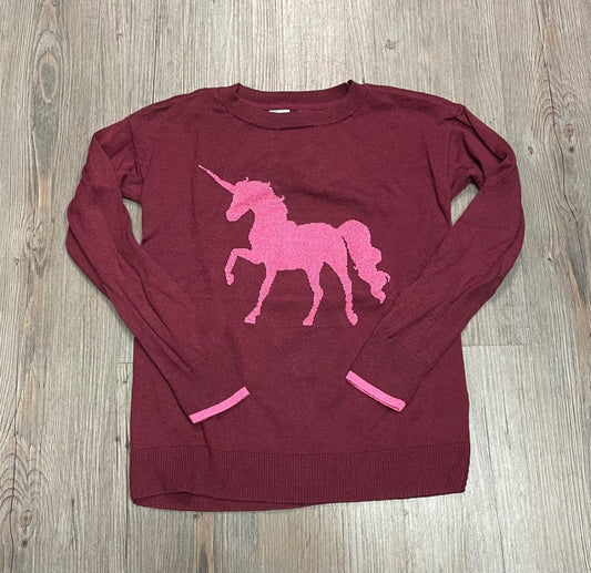 Maroon Gap Knit Sweater, 8-9Y