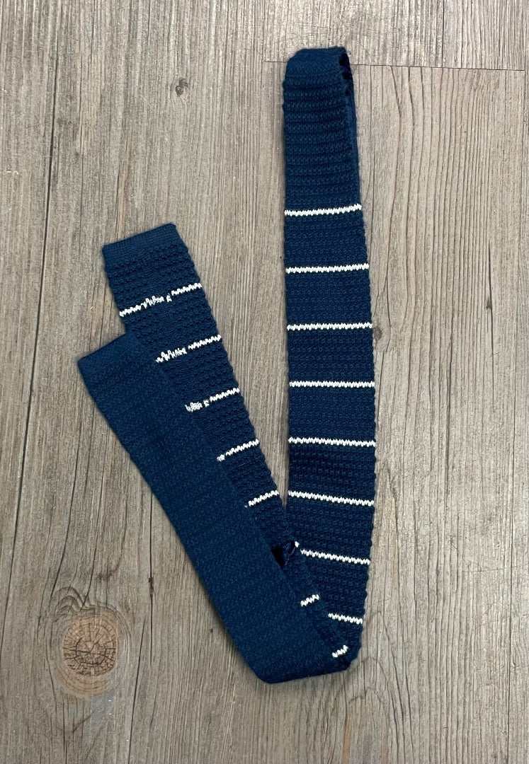 Navy Knit Neck Tie  Pre-Owned