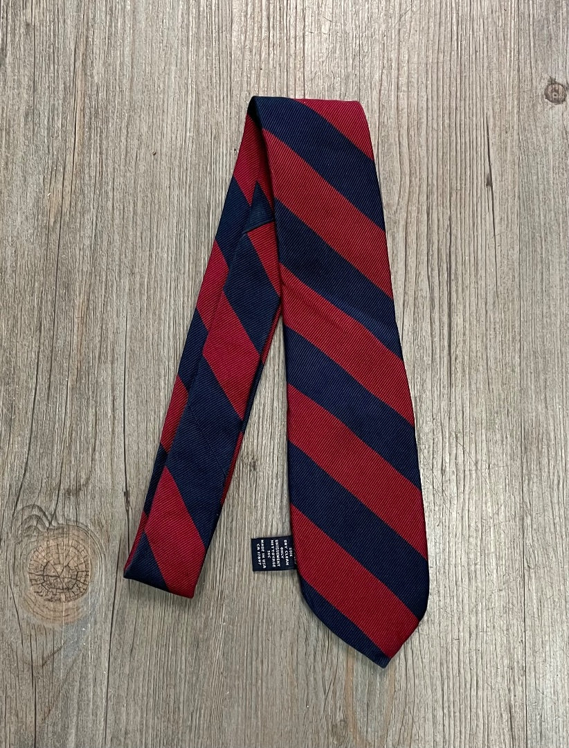 Navy  Red Gap Neck Tie