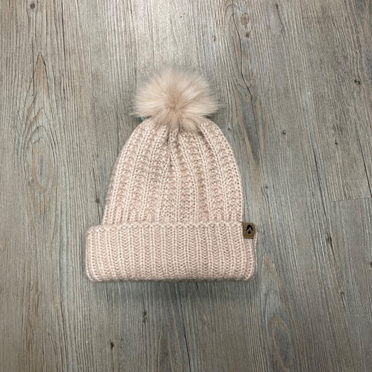 Pink CaliKids Knit Pom Hat, 6-10Y