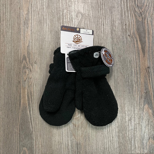 Black CaliKids Fleece Mitts, 3-5Y
