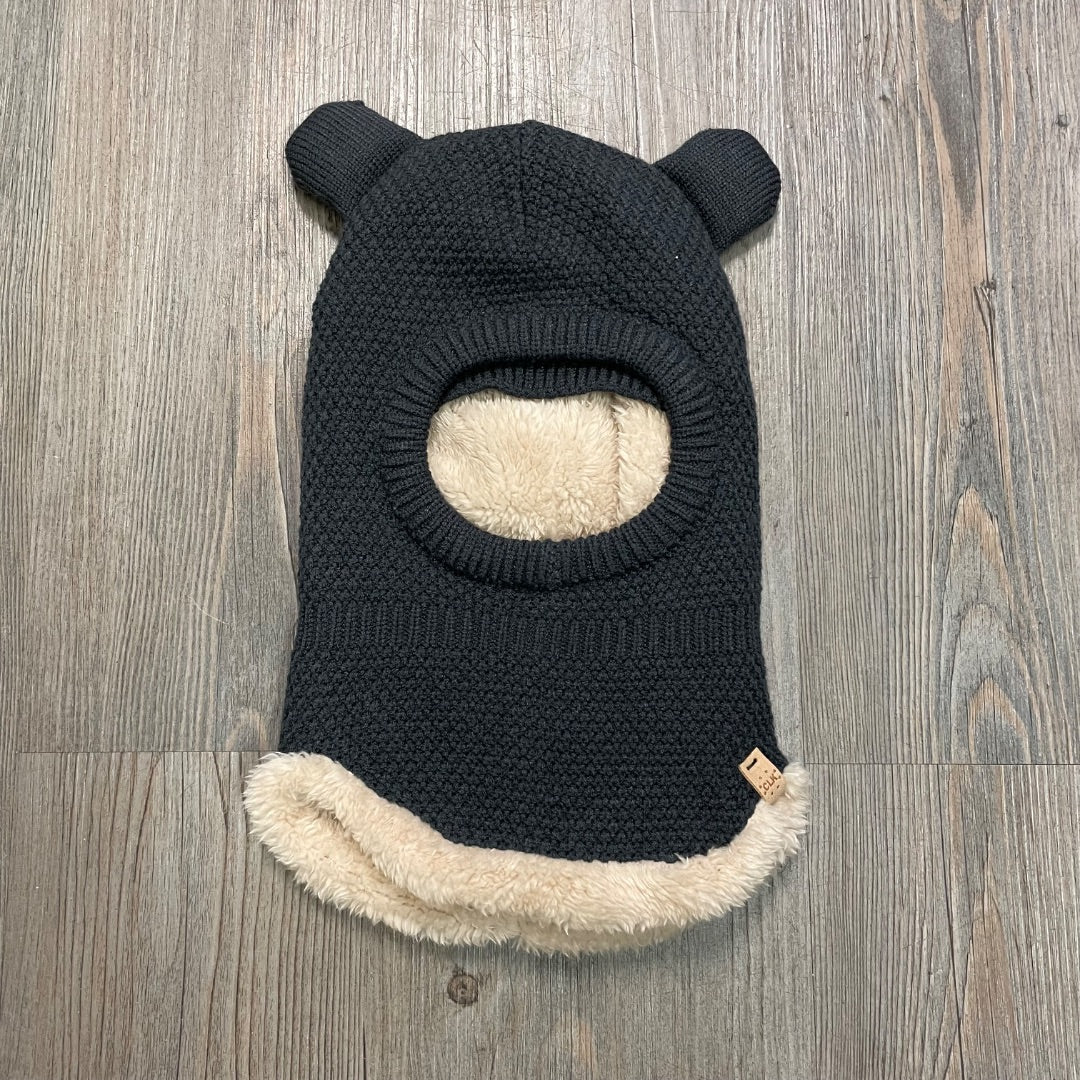 Blank Ink CaliKids Knit Fur Lined Balaclava With Ears, 9-24M