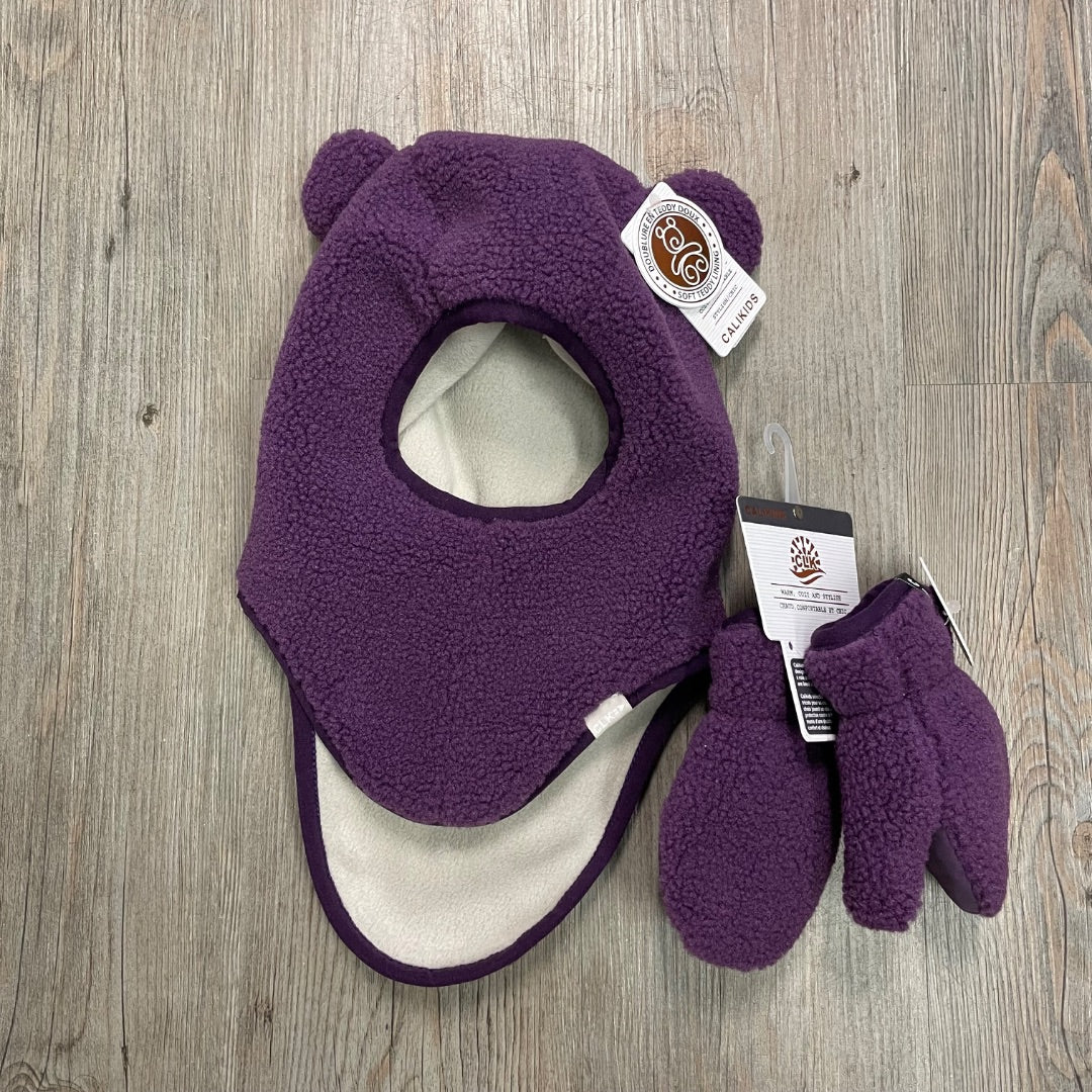 Blackberry CaliKids Teddy Bear Balaclava & Mitts, 9-24M