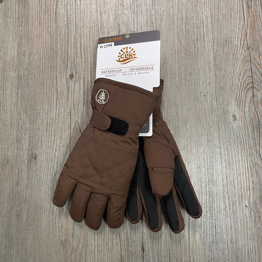 Coffee CaliKids Waterproof Winter Gloves, 4-6Y