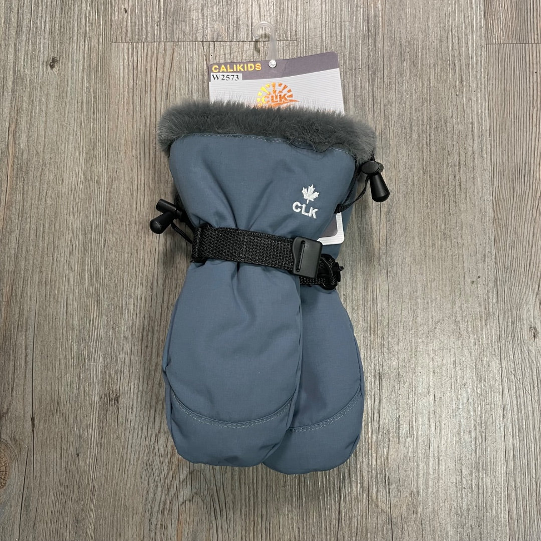 Blue Stone CaliKids Waterproof Winter Mittens With Faux Fur, 3-5Y