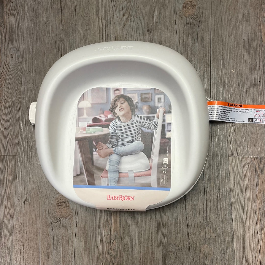 White Baby Bjorn Booster Seat for Eating