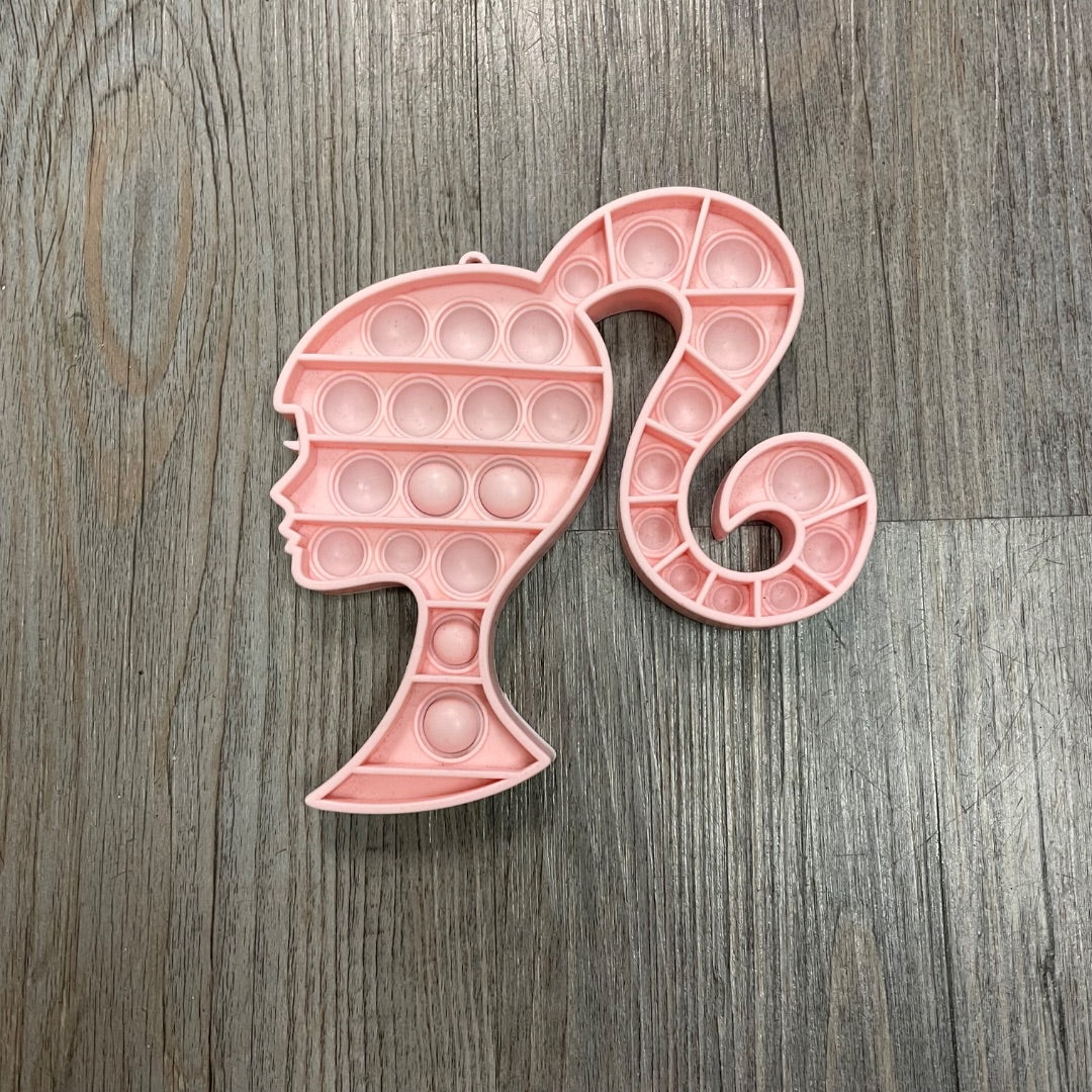 Pink  Barbie Head  Bubble Fidget Toy