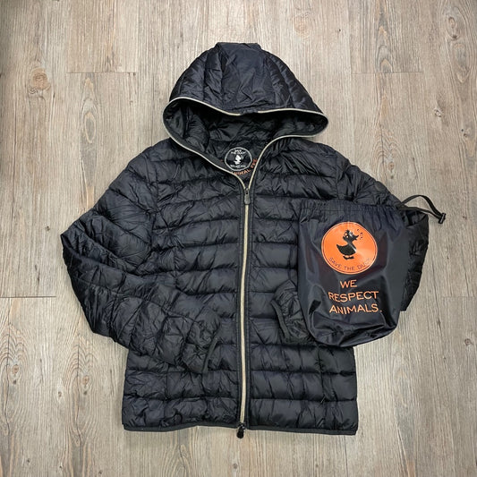 Black Save the Dock Down Alternative Puffer Jacket, 14Y