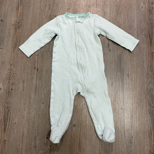 Striped Mint Carters PJ Onesie, 6-9M